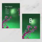 MAGISCHE BESJES  MONOGRAM  groene jade Visitekaartje (Voorkant / Achterkant)