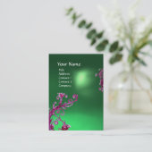 MAGISCHE BESJES  MONOGRAM  groene jade Visitekaartje (Staand voorkant)