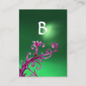 MAGISCHE BESJES  MONOGRAM  groene jade Visitekaartje (Achterkant)