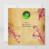 MAGISCHE BESJES MONOGRAM Parchment Groen Smaragd Kaart (Achterkant)