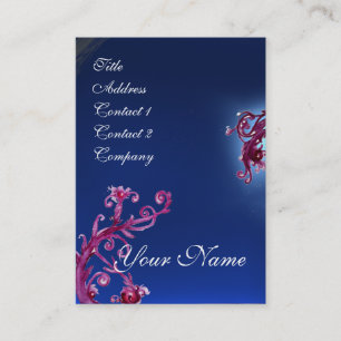 MAGISCHE BESJES MONOGRAM purper rood blauw donker Visitekaartje