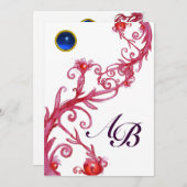 MAGISCHE BESJES, MONOGRAM rode saffier Kaart (Voorkant / Achterkant)