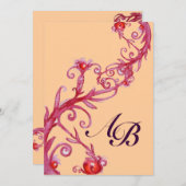 MAGISCHE BESJES,MONOGRAM rood blauw Kaart (Voorkant / Achterkant)