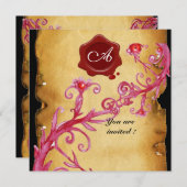 MAGISCHE BESJES  MONOGRAM, vax zegel Kaart (Voorkant / Achterkant)