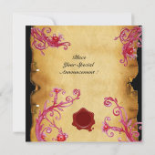 MAGISCHE BESJES  MONOGRAM, vax zegel Kaart (Achterkant)