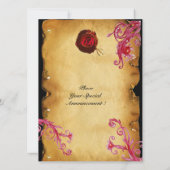 MAGISCHE BESJES MONOGRAM waszegel perkament Kaart (Achterkant)