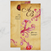 MAGISCHE BESJES  MONOGRAM waszegel perkament Kaart (Voorkant / Achterkant)