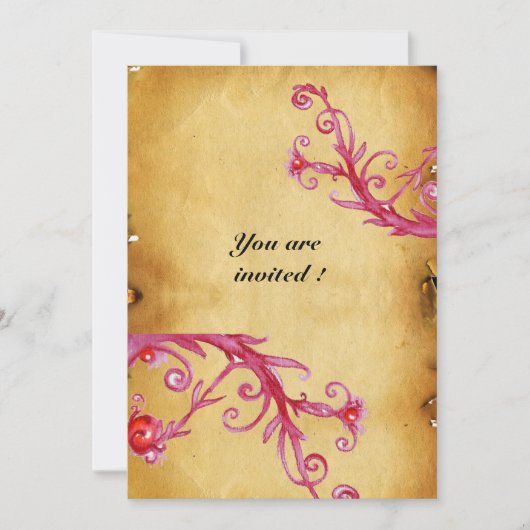 MAGISCHE BESJES MONOGRAM waszegel perkament Kaart (Voorkant)