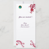 MAGISCHE BESJES MONOGRAM wit blauw rood paars goud Kaart (Achterkant)