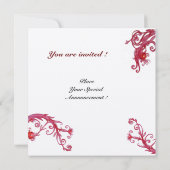 MAGISCHE BESJES, paars wit metallic goud Kaart (Achterkant)