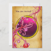 MAGISCHE BESJES PERKAMENT EDELSTEEN rode robijn Kaart (Voorkant)