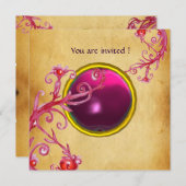 MAGISCHE BESJES PERKAMENT GEEN rode robijn Kaart (Voorkant / Achterkant)