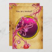 MAGISCHE BESJES PERKAMENT GEEN rode robijn Kaart (Voorkant / Achterkant)