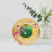 MAGISCHE BESJES PERKAMENTJAS groene smaragd Kaart (Staand voorkant)