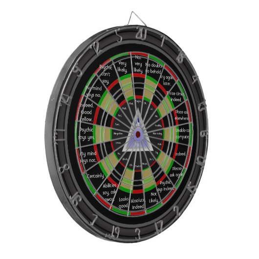 Magische beslisser dartboard dartbord (Voorkant Links)