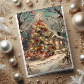 Magische Besneeuwde Kerst Cottage  Kaart