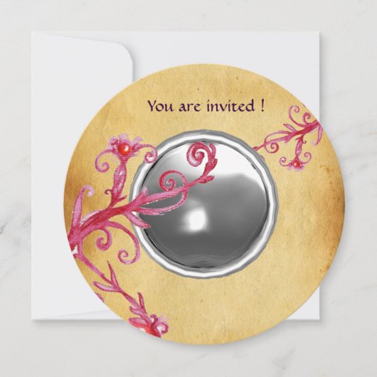 MAGISCHE BESSEM PARCHT GEM maanlicht Kaart (Voorkant)