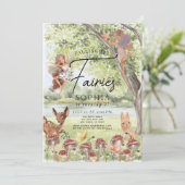 Magische betoverde bos fee meisje verjaardag kaart (Staand voorkant)