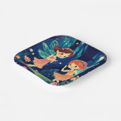 Magische betoverde bos feeën spelen papieren bordje (Gebogen)