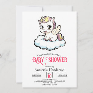 Magische betoverde eenhoorn Baby shower Kaart