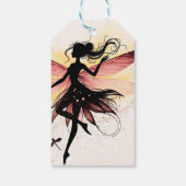 Magische betoverde Fairy silhouet kinderen verjaar Cadeaulabel (Achterkant)