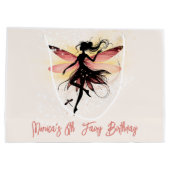 Magische betoverde Fairy silhouet kinderen verjaar Groot Cadeauzakje (Achterkant)