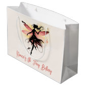 Magische betoverde Fairy silhouet kinderen verjaar Groot Cadeauzakje (Achterkant Gekanteld)