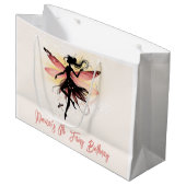 Magische betoverde Fairy silhouet kinderen verjaar Groot Cadeauzakje (Voorkant Gekanteld)