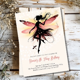 Magische betoverde Fairy silhouet kinderen verjaar Kaart