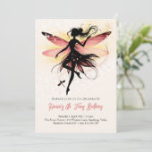 Magische betoverde Fairy silhouet kinderen verjaar Kaart (Staand voorkant)