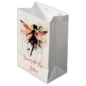 Magische betoverde Fairy silhouet kinderen verjaar Medium Cadeauzakje (Voorkant Gekanteld)