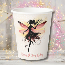 Magische betoverde Fairy silhouet kinderen verjaar Papieren Bekers