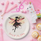 Magische betoverde Fairy silhouet kinderen verjaar Papieren Bordje (Feest)