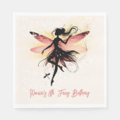 Magische betoverde Fairy silhouet kinderen verjaar Servet (Voorkant)