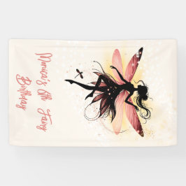 Magische betoverde Fairy silhouet kinderen verjaar Spandoek