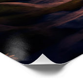 Magische betoverde fantasiebos oude blauwe deur perfect poster (Hoek)