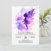 Magische betoverde fee verjaardag kaart (Staand voorkant)