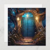 Magische betoverde Forest Fantasy Antiek deur (Voorkant / Achterkant)