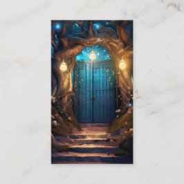 Magische betoverde Forest Fantasy Antiek deur Visitekaartje
