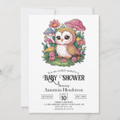 Magische betoverde uil Baby shower Kaart (Voorkant)