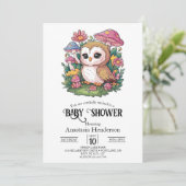 Magische betoverde uil Baby shower Kaart (Staand voorkant)