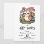 Magische betoverde uil Baby shower Kaart (Voorkant / Achterkant)