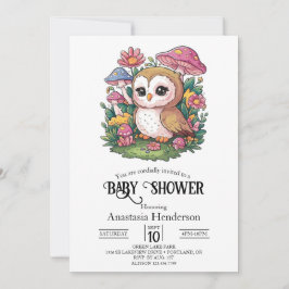 Magische betoverde uil Baby shower Kaart