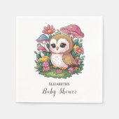 Magische betoverde uil Baby shower Servet (Voorkant)