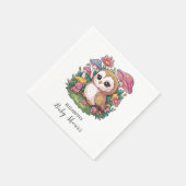 Magische betoverde uil Baby shower Servet (Hoek)