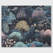 Magische betoverde Winter Forest Kerstmis Cadeaupapier (Vlak)