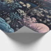 Magische betoverde Winter Forest Kerstmis Cadeaupapier (Hoek)