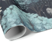 Magische betoverde Winter Forest Kerstmis Cadeaupapier (Rol Hoek)