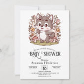 Magische betoverde Wolf Baby shower Digitaal Kaart (Voorkant)