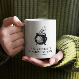 Magische beweging grappig halloween witch cauldron koffiemok